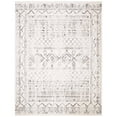 Tulum Ivory/Gray 8 ft. x 10 ft. Border Tribal Distressed Area Rug