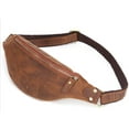 thumbnail image 1 of "Tulum" Men's Slim Leather Waist Fanny Pack & Chest Sling - Color Options, 1 of 12
