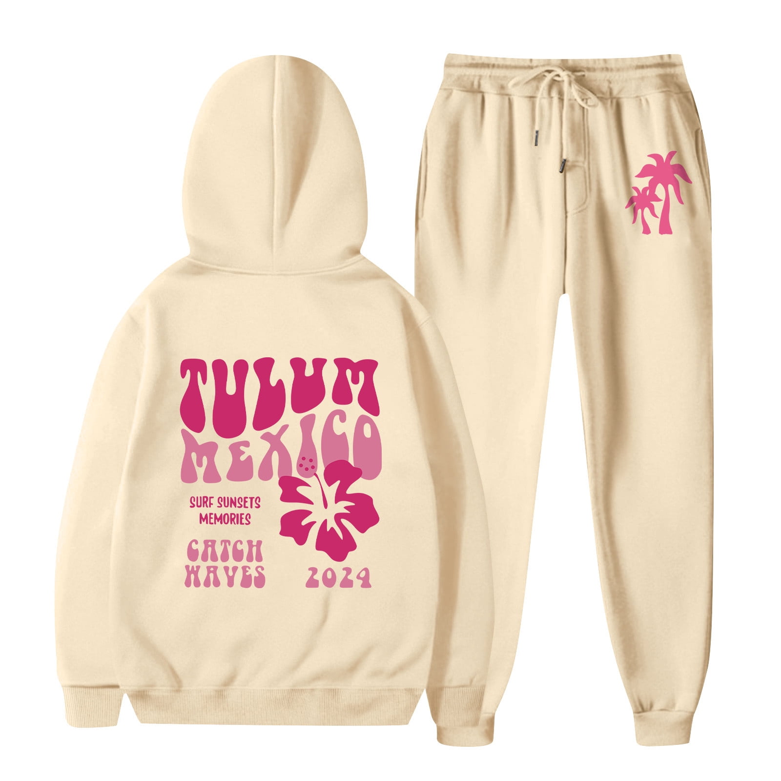 Tulum Mexico 2024 Hoodie and Sweatpants Set Comfortable Casual Wear for