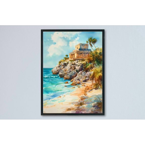 Tulum Mexico Poster, Travel Inspired Home, Office, Gallery Wall, Home And Bedroom Decor
