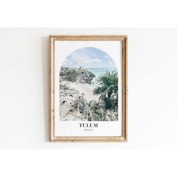 Tulum Mexico Travel Wall Art Print, Coastal Destination Decor