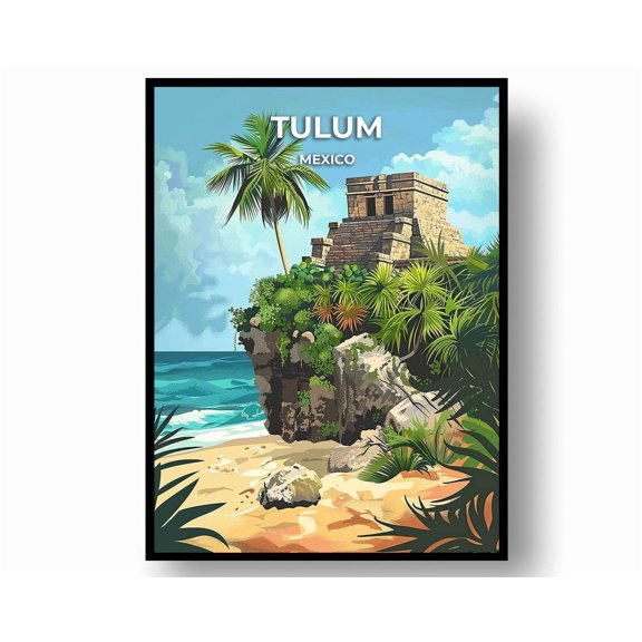 Tulum: Modern Travel Art Print