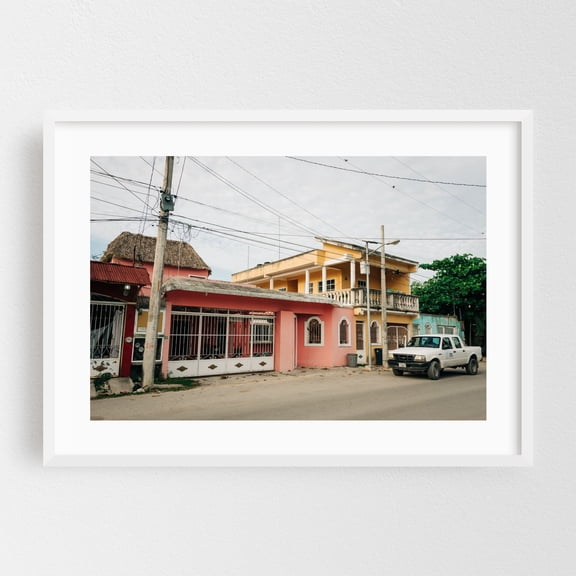 Tulum Residential 02 - Tulum Quintana Roo Mexico Photography White Framed Wall Art Print 24 x 36 inches