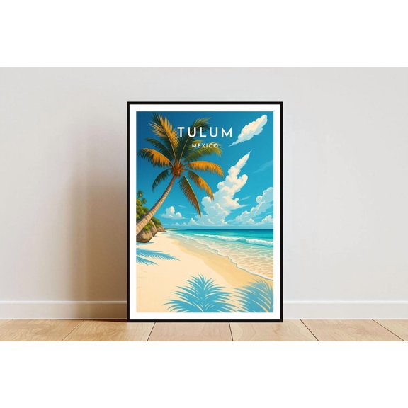 Tulum Travel Print Mexico Tulum Poster Mexico Poster Mexico Print Travel Wall Art Tulum Print Tulum Travel Poster Tulum Mexico