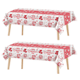 thumbnail image 1 of Tumao 2 Pieces Red Valentines Day Tablecloth Flower Happy Valentine's Day Decorations 54 X 108 inch Table Cover for Anniversary Valentines Wedding Birthday, 1 of 7