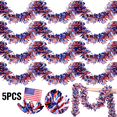 thumbnail image 1 of Tumao 33FT 4th of July Patriotic Decor Tinsel Garland Decorations, Red White and Blue USA Flag Garlands for Indoor Outdoor Party Celebration Holiday Independence Day Memorial Day Decor, 1 of 9