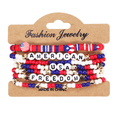 thumbnail image 1 of Tumao 4th of July Accessories USA Patriotic Bracelets for Women Mens USA Red Blue White Beads Stretch Bracelet Set Patriotic 4th of July Independence Day, 1 of 7