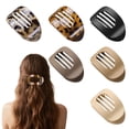 thumbnail image 1 of Tumao 6 Pcs Flat Hair Clip, Hair Claw Clips Women, Curved Design Strong Hold Claw Clips for Thick Thin Fine Hair for Women and Girls, 1 of 7