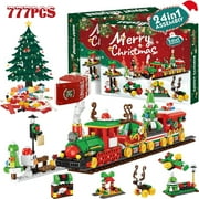 Tumao Advent Calendar 2025 Christmas Advent Calendar 24 Days Countdown Calendar, DIY Christmas Train and Christmas Tree Set Gifts