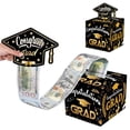 thumbnail image 1 of Tumao Graduation Money Gift Boxes, Graduation Money Pull Box, Money Cake Pull with 50Pcs Transparent Bags for Women Men Surprise, 1 of 7