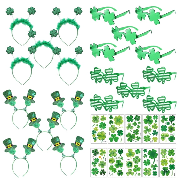 Tumao St Patricks Day Accessories Party Favor Set, 30pcs Patricks Day Costume Accessories Set, St Patricks Day Party Supplies