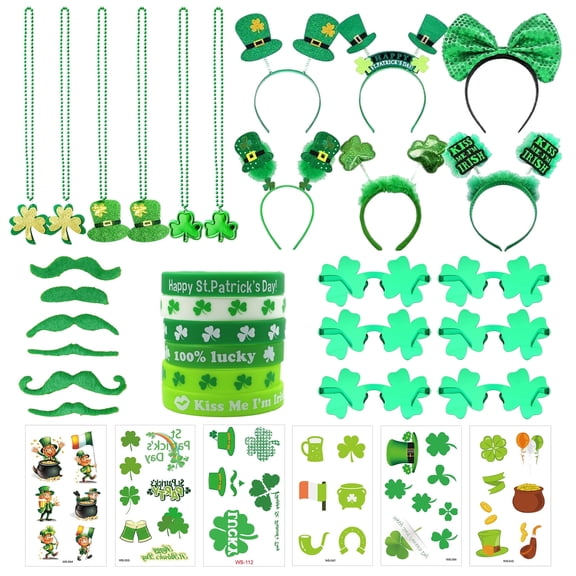 Tumao St Patricks Day Accessories Party Favor Set, Patricks Day Costume Accessories Set, St Patricks Day Party Supplies