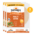 thumbnail image 1 of Tumaro's Multi Grain Carb Wise Wraps, 4 Net Carbs, Keto Certified, 3 pack, 24 count, 1 of 5