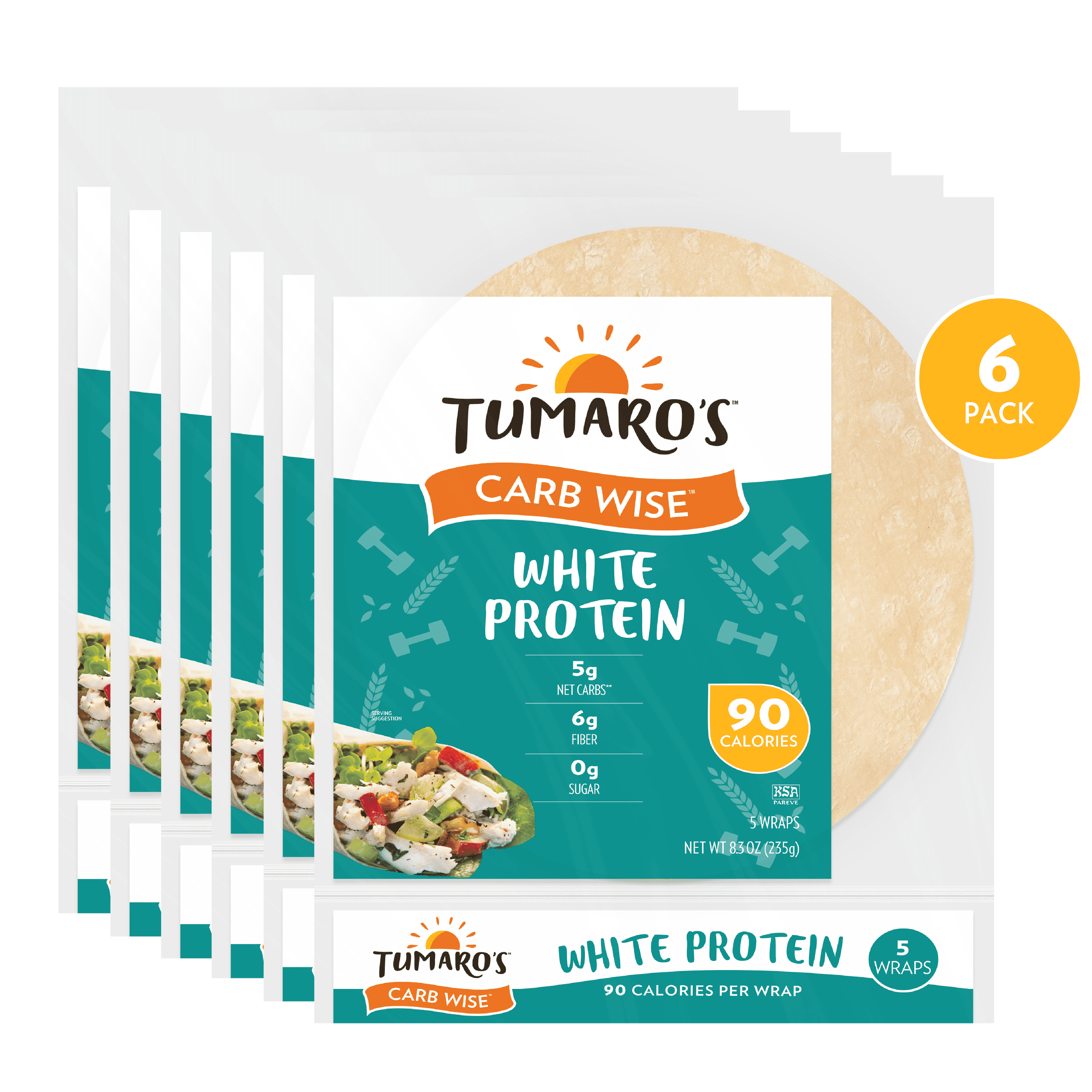 Tumaro's Protein Flex Wraps, 6 pack, 30 Count