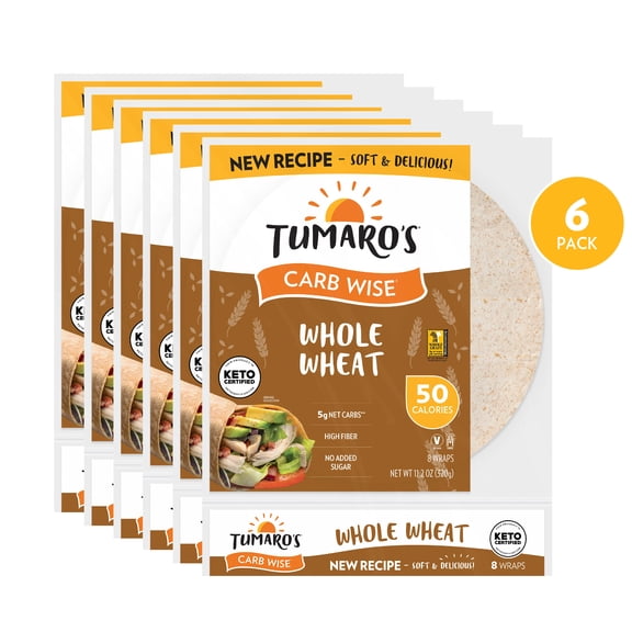 Tumaro's Whole Wheat Carb Wise, 6 pack, 48 Count