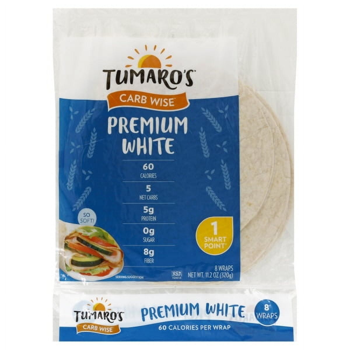Tumaro's Wraps LowInCarb Premium White 8 CT
