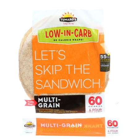 Tumaro's Multigrain Flour Tortilla Wraps, 8 Pc