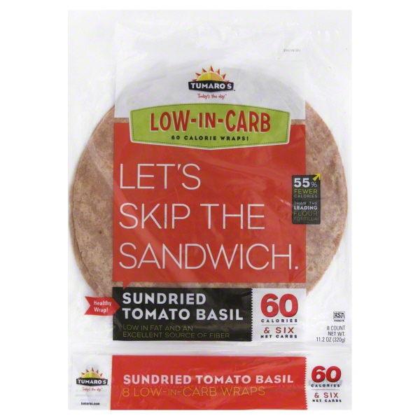 Tumaros Tumaros LowInCarb Wraps, 8 ea