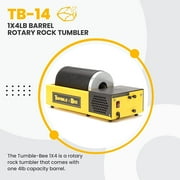 Tumble-Bee Rock Tumbler - Large Tumbler for Adults & Kids - Rotary Machine for Stone, Rock, Metal and Sea Glass - Polishing Machine for Professionals & Hobbyists - Model TB-14, 1X4LB Barrel