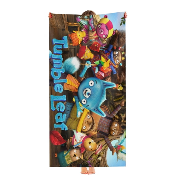 Tumble Leaf Beach Towel Gift for Girls Boys Teenager 30"x60" Quick Drying Pool Towel