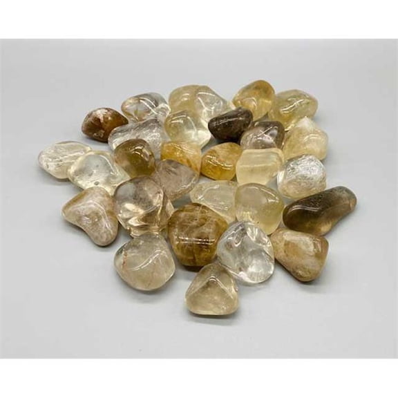 Tumbled Citrine Natural Stones - Yellow - 1 lb - Positive Energy Gemstone