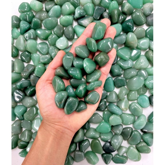 Tumbled Green Aventurine Crystal Gemstones Bulk for Crafting & Healing
