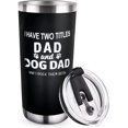 thumbnail image 1 of Tumbler for Dad Father‘s Day Birthday Mug Gift for Men Papa, I Have Two Titles Dad & Dog Dad And I Rock Them Both Double Wall Insulated Tumbler with Lid, 20 oz Stainless Steel Travel Coffee Cup, 1 of 6