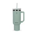thumbnail image 1 of Tumbler with Handle, Insulated Tumbler with Lid and Straw, Stainless Steel Travel Coffee Mug, Hot and Cold Tumbler, Perfect for Camping, Travelling & Gifting, 40 OZ, Pastel Green, 1 of 9