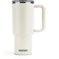 thumbnail image 1 of Tumbler with Handle, Straw and Slide Lid 30oz - 100% Leak Proof, Cup Holder Compatible for Travel - Insulated Stainless Steel Cup - Non-Slip Silicone Pad - BPA-Free (30oz, Sand), 1 of 7