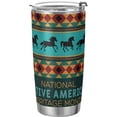 thumbnail image 1 of Tumbler Horse National Native American Heritage Month Insulated Coffee Cup Beverage Container Travel Mug with Straw and Lid Double Wall Stainless Steel 20oz Office, Back to School, 1 of 6