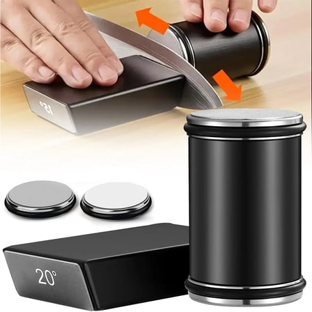 Tumbler Knife Sharpener Rolling Diamond Sharpening Stone #1000/#400 Sharpener Kit Kitchen Knives 15 and 20 Degrees