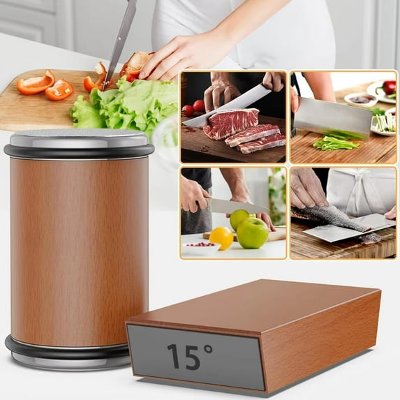 Tumbler Knife Sharpener Rolling Diamond Sharpening Stone #1000/#400 Sharpener Kit Kitchen Knives 15 and 20 Degrees