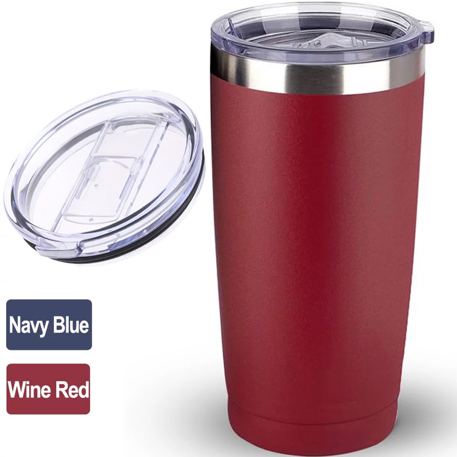 WAASS 20oz Insulated Stainless Steel Travel Coffee Tumbler – Vacuum Insulated Double Wall with Leakproof Sliding Lid - Perfect for Hot Coffee & Tea.