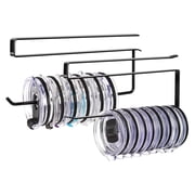 Tumbler Lid Organizer, Horizontal Tumbler Lid Storage Hook Up to 10 Lids, Space Saving Cup Lid Holders Under Cabinet Tumbler Lid Hook for Kitchen Organizer and Storage,Hanging Paper Towel Rack Hanger