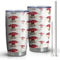 thumbnail image 1 of Tumbler with Lid & Straw Boho Mushroom Vacuum Insulated Stainless Steel Travel Coffee Mug Leak-Resistant Hot & Cold Cup for Travel Work School Gifts for Women Men Travelers, 1 of 7
