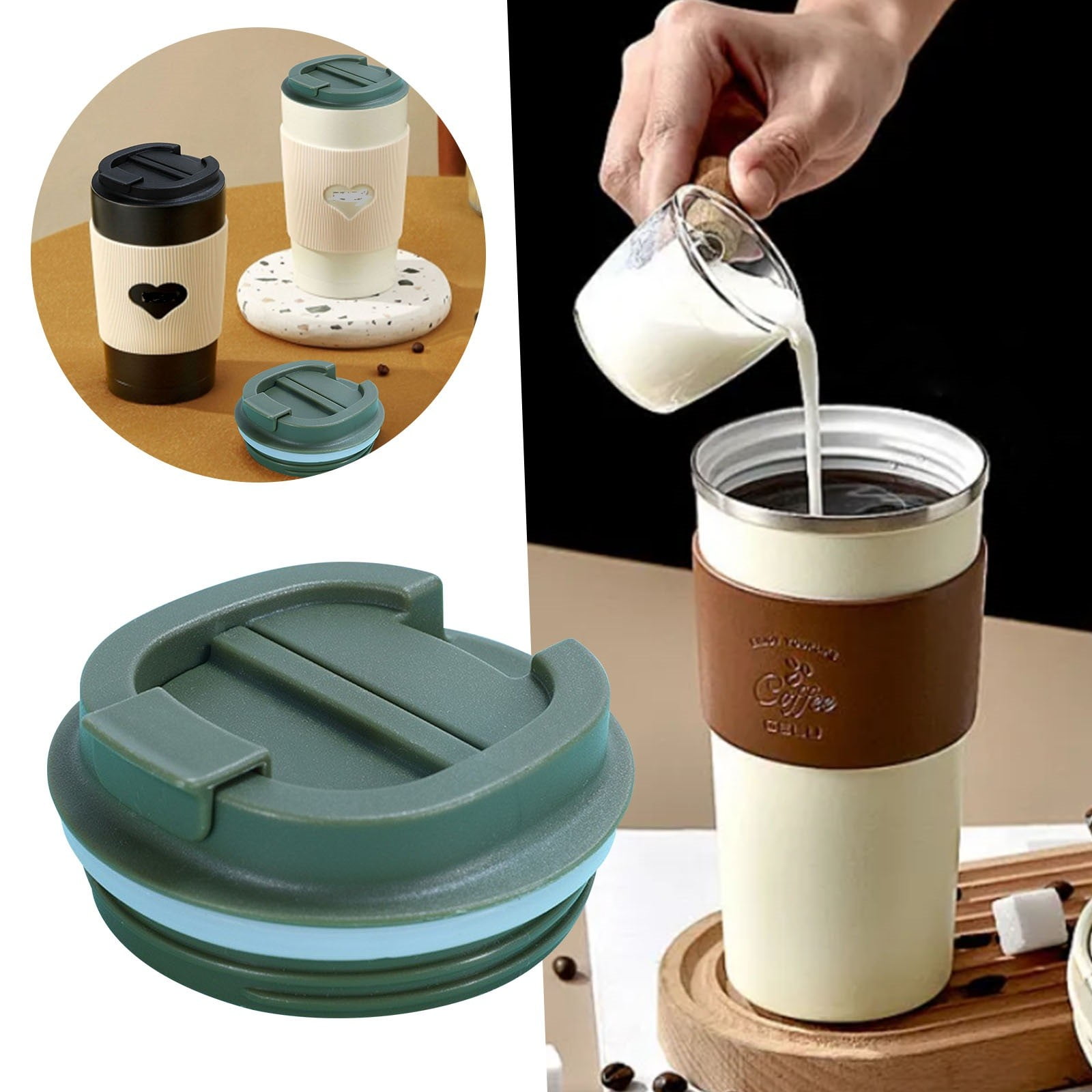 bodum pour over 8 cup coffee maker with cork band Pour Over Chemex Style Coffee Maker with Reusable Filter main image 1
