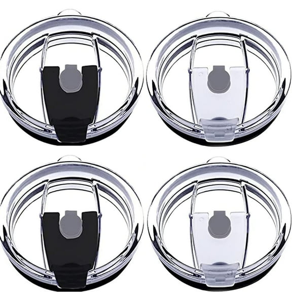 Tumbler Lids Spillproof 20oz,4 Pack Splash Resistant Lid for Beast,Juro,Ozark Trail,Rae Dunn,Atlin,Coffee Mug and More Cooler Cup,Covers for 20 Ounce Tumbler