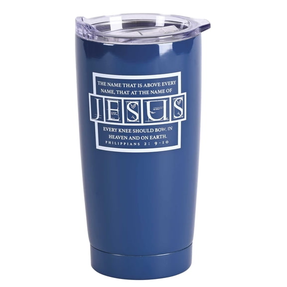 Dicksons SSTUMN-100 Blue 20 Ounces Stainless Steel Travel Tumbler Mug with Lid, Name Above Every Name