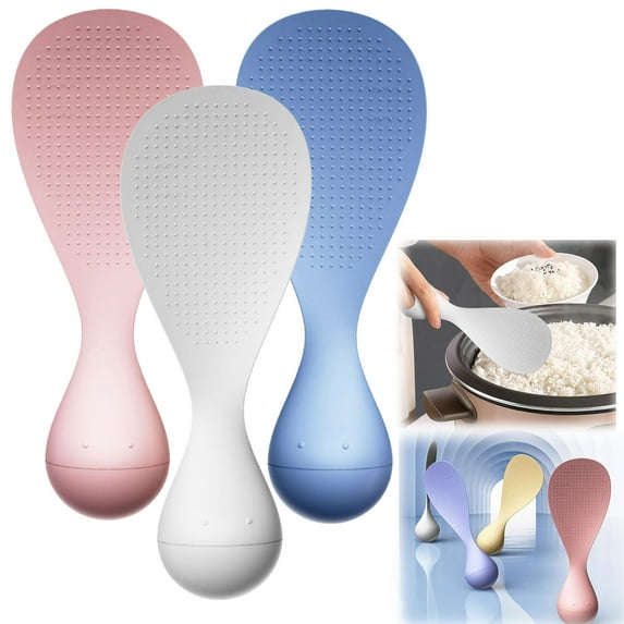 Tumbler Rice Spoon under $5! Xqxayjr Tumbler Rice Spoon, Heat Resistant Plastic Rice Paddle, Self Standing Kitchen Utensil, Non Stick Rice Server for Rice Cooker, Easy Clean Cooking Tool