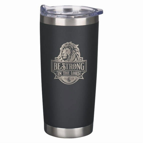 Tumbler SS Black Be Strong in the Lord Eph. 6:10, (Hardcover)