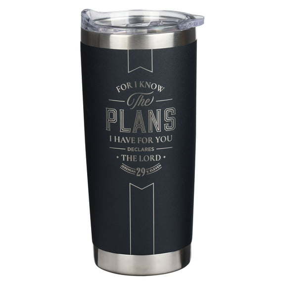 Tumbler SS Black I Know the Plans Jer. 29:11, (Hardcover)