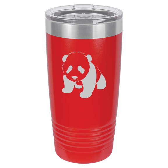 Tumbler Stainless Steel Vacuum Insulated Travel Mug Baby Panda (Red, 20 oz)