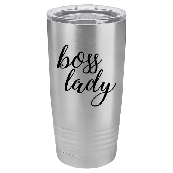 Tumbler Stainless Steel Vacuum Insulated Travel Mug Boss Lady (Stainless Steel, 20 oz)