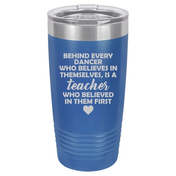 Tumbler Stainless Steel Vacuum Insulated Travel Mug Dance Teacher Gift (Blue, 20 oz)
