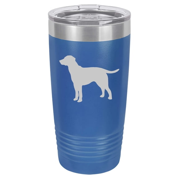 Tumbler Stainless Steel Vacuum Insulated Travel Mug Lab Labrador Retriever (Blue, 20 oz)