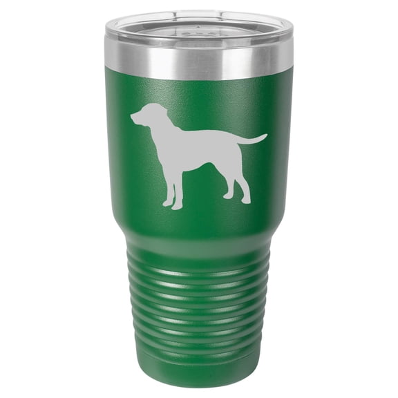Tumbler Stainless Steel Vacuum Insulated Travel Mug Lab Labrador Retriever (Green, 30 oz)