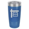 thumbnail image 1 of Tumbler Stainless Steel Vacuum Insulated Travel Mug Real Estate Agent Broker Realtor Sold (Blue, 20 oz), 1 of 1