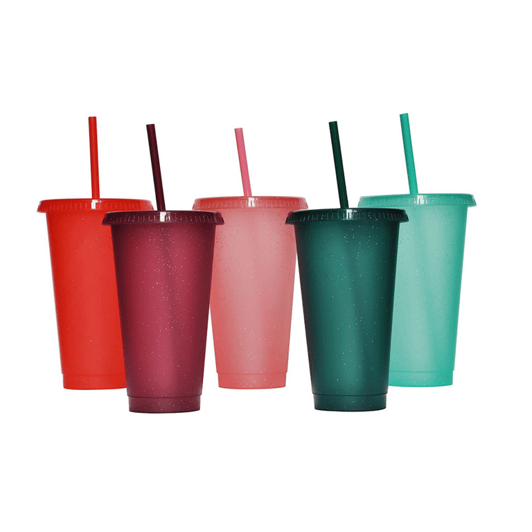 Party Cup Floral Cups with straw Travel Tumblers for kids Ice  Coffee Trumblers Women Water Bottle (floral tree, 420 ml 2 pack): Tumblers  & Water Glasses