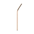 thumbnail image 1 of Tumbler Straw, Reusable Smoothies Straw, Flexible Curved Drinking Straw, Rose Gold Metal Straw for Drinks, 21.5Cm 8 Inch Slim Bent Design, 1 Pack Easy to Clean for Everyday, 1 of 3