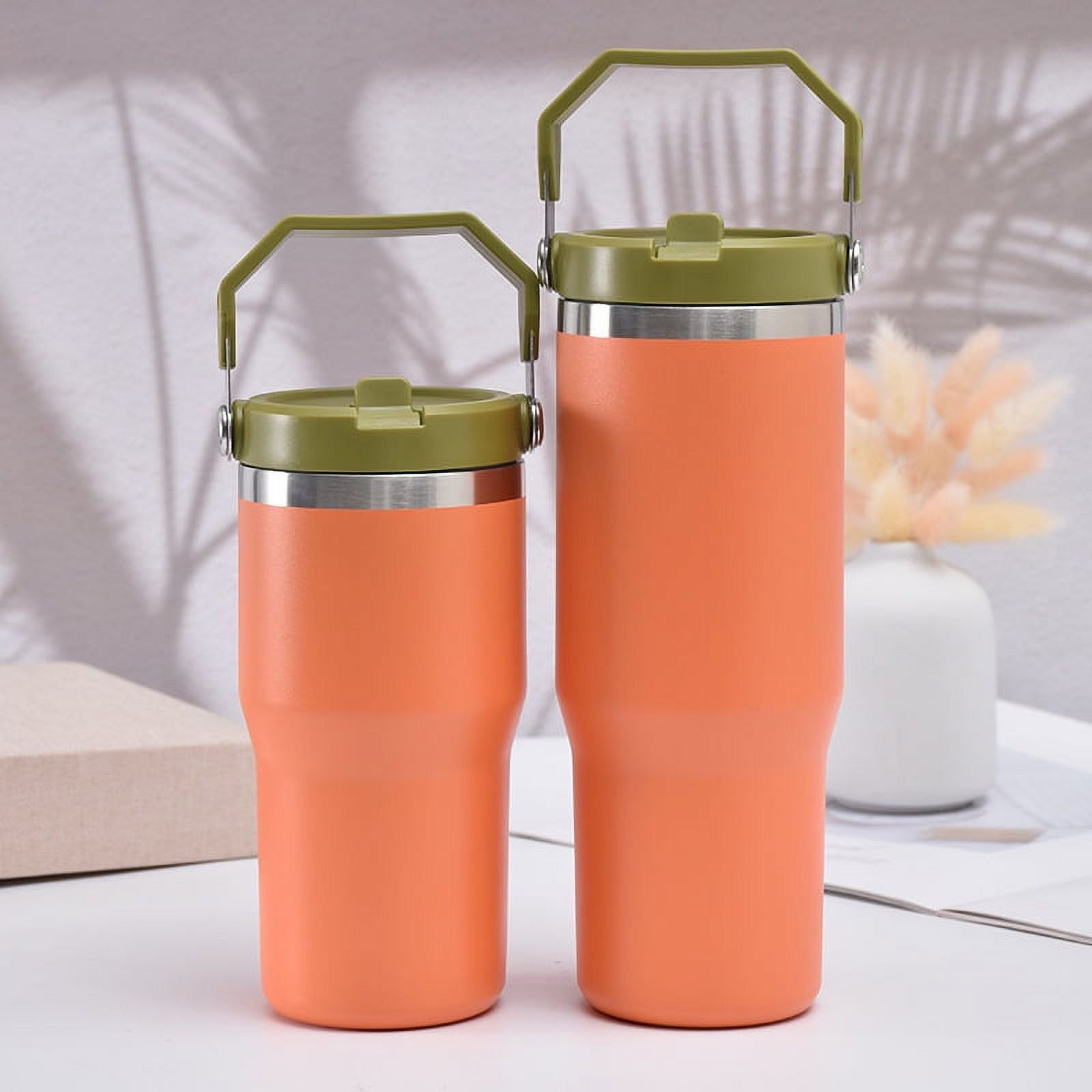 Ideus Insulated Tumbler with Leak Proof Straw Lid and Flip Lid